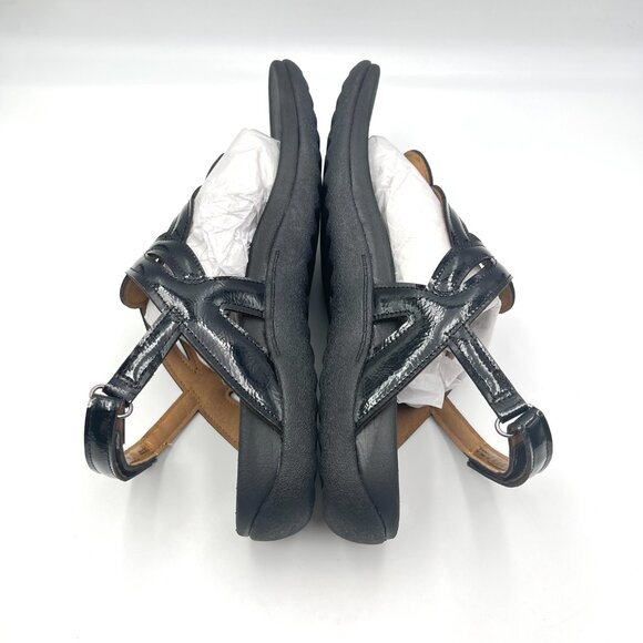 10W‎ 10 WIDE WIDTH Rockport Ramona Black Patent Sandals Shoes - Picture 8 of 12